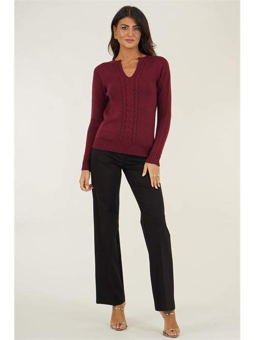Maglia in pura lana Valeria Ghittori | 1287BORDEAUX